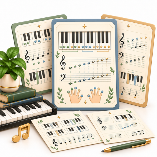 Printable Piano Keyboard & Note Cheat Sheets