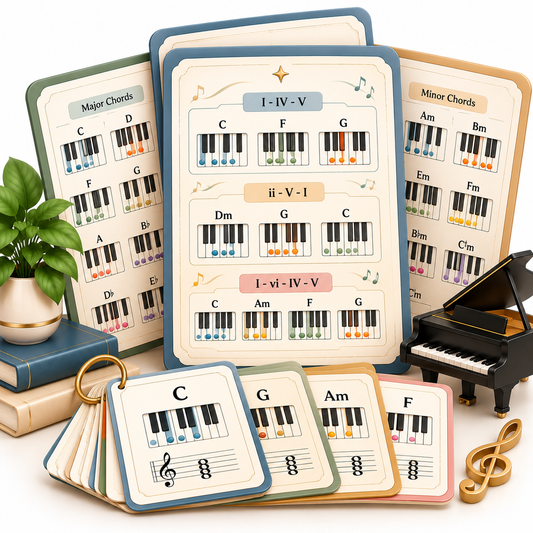 Piano Chord Progression Quick Reference Cards